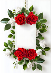 Pretty flower frame design with copy space
