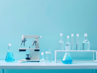 Background of a laboratory in minimal styles, serving as a functional banner best for copy space