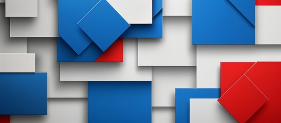 Abstract colorful 3d modern in white blue and red colours Olympic Games background for international sport, banner