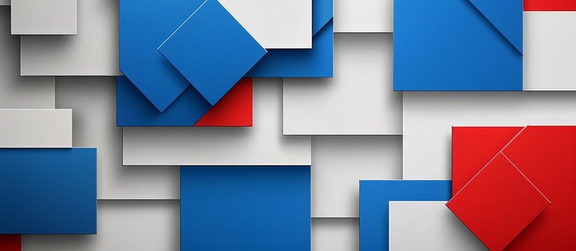 Abstract colorful 3d modern in white blue and red colours Olympic Games background for international sport, banner