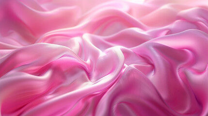 Obraz premium A pink fabric with a wave pattern. The fabric is made of a material that looks like it is made of plastic