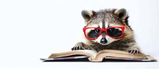 Adorable Smart Raccoon With Red