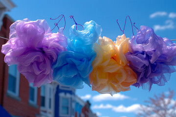 rich cotton candy, a variety of colors
