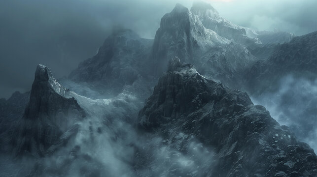 mountains and fog. Carpathians