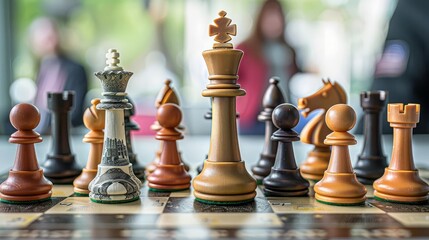 Currency War Photo Shows Banknotes from Different Countries on a Chess Board