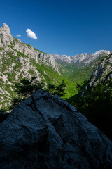 Scenic view of Paklenica National Park in the Velebit Mountains. One of the most popular travel...