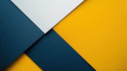 Yellow and dark blue geometric concept. Abstract geometry. AI Generative
