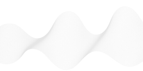 Vector abstract white digital blend wave lines technology background. Modern minimal gradient white flowing wave lines and glowing moving lines. Futuristic technology and sound wave lines background.