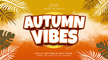 editable autunb vibes text effect.typhography logo