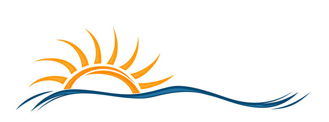The symbol of sun and blue sea.
