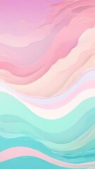 abstract wave with pastel color illustration