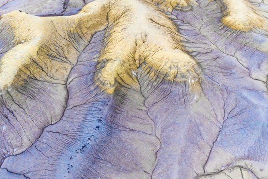 Aerial view of desert textures in Utah's rugged landscape