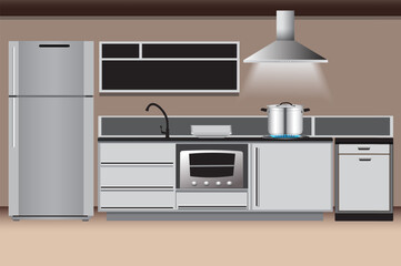 Fototapeta premium kitchen model