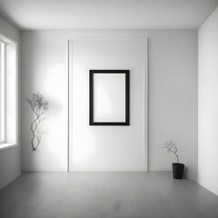 empty room with a empty frame