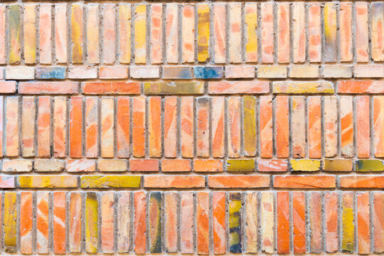Colorful brick wall texture for backgrounds