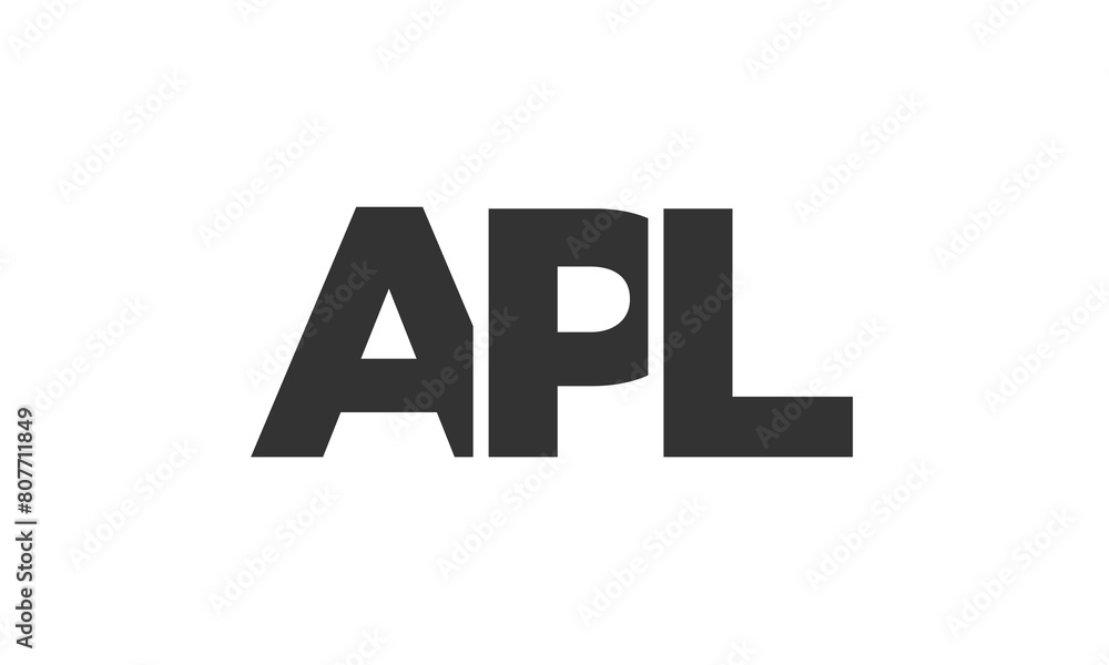 Fototapete apl logo design template with strong and modern bold text. initial based vector logotype featuring s
