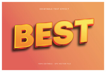 Vector Best text effect editable with modern font style