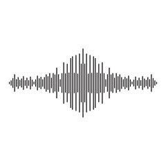good music sound wave logo illustration