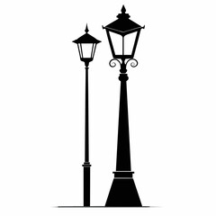 street lamp vector