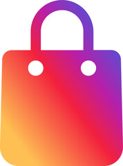 Instagram Shopping Bag Icon - Fashionable Retail Symbol Instagram Gradient App