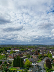 High Angle View of Stock-on-Trent City of England, Great Britain. May 4th, 2024