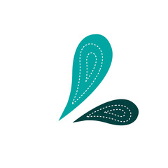 Splash water in flat design