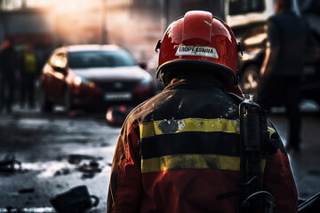 AI generated image of medical personal on road after car crash