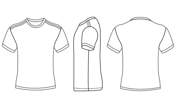 White T-shirt jersey for template front and back  VECTOR DESIGN