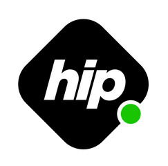black and white HIP monogram