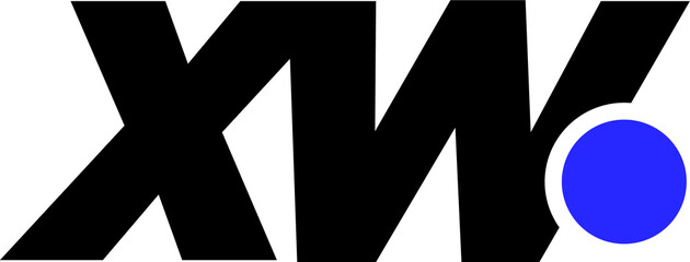 black and white XW monogram