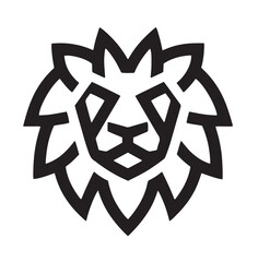 Geometric Abstract Lion Head Design