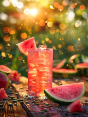 watermelon juice summer refreshing drink.
