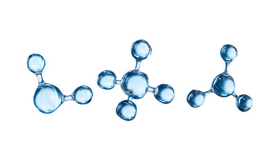 Golden molecular structure, skincare and biomedical concept, 3d rendering.