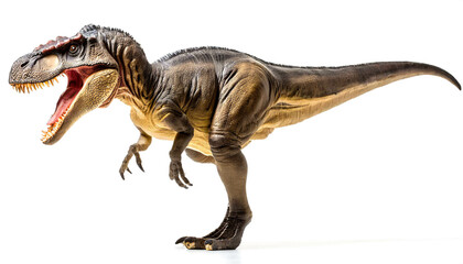 T-Rex stehend isoliert auf weißen Hintergrund, Freisteller 