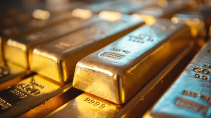 Gold bar isolated on white background