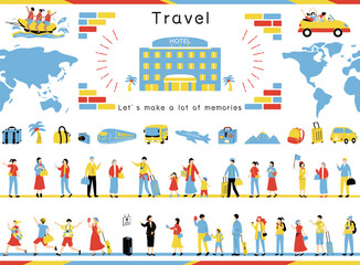 旅行を楽しむ人達 © kid_a