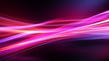 Pink and purple glowing waves on a black background.