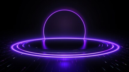 Purple glowing circle on a black background