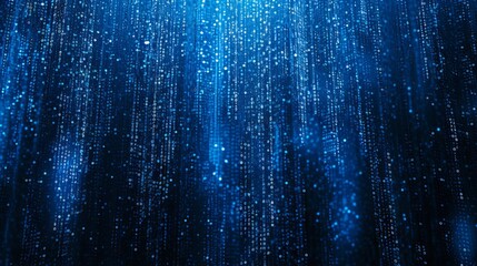 Digital encryption elegance: binary code matrix on dark blue canvas - A cybersecurity and cryptocurrency conceptual wallpaper