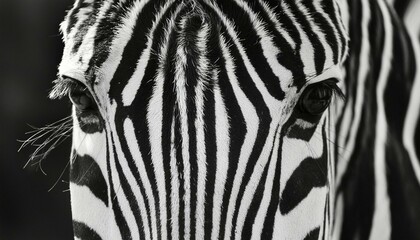 black and white photo of zebra stripes, extreme close up, high contrast, in the style of national geographic photography