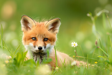 Obraz premium A red fox in its natural habitat
