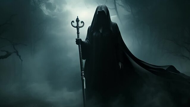 The scary angel of death is haunted by a graveyard	