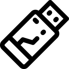pendrive icon. vector line icon for your website, mobile, presentation, and logo design.