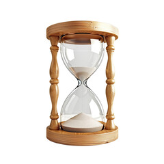 Sand hourglass with vintage style isolated on transparent a background