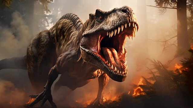 The Tyrannosaurus rex dinosaurs. It was a large carnivorous dinosaur that lived during the late Cretaceous period. T-Rex dinosaurs	
