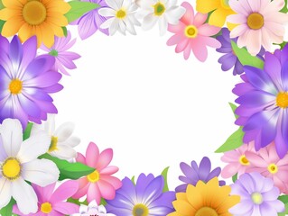 Fototapeta na wymiar Beautiful floral frame