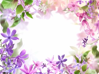 Fototapeta premium Beautiful floral frame