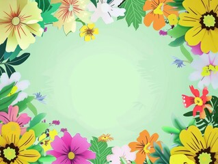 Obraz premium Beautiful floral frame