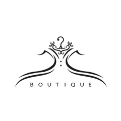 boutique branding icon vector concept design template