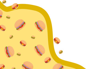 Burger With Wavy Corner